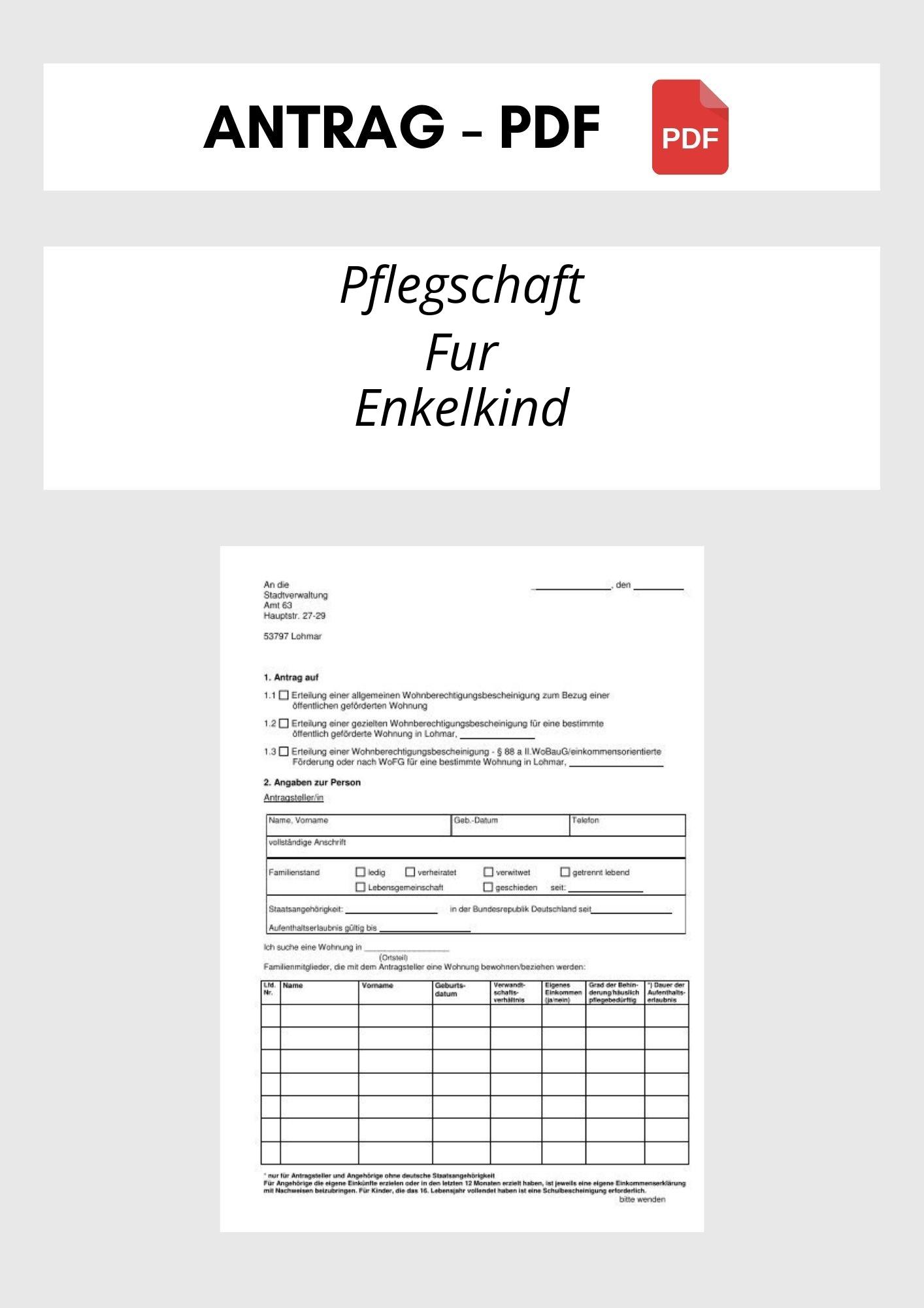 Antrag Auf Pflegschaft Für Enkelkind