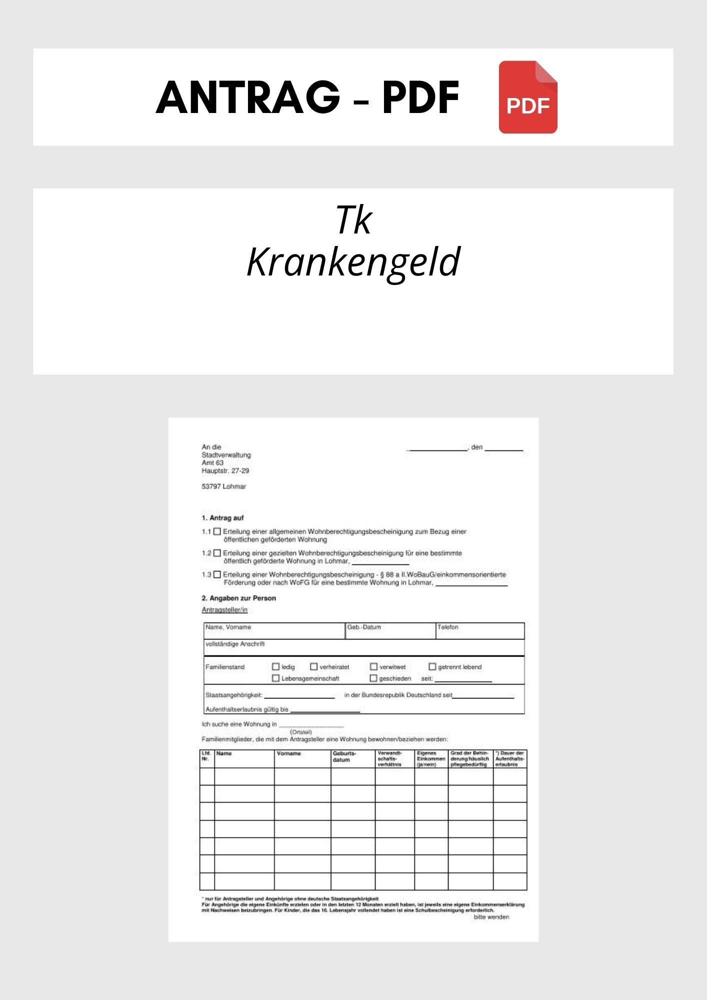 Tk Krankengeld Antrag